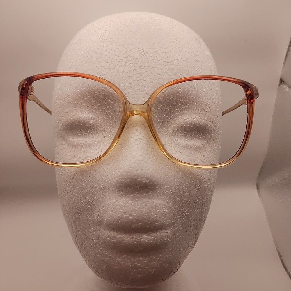 Logo Paris UZ 122 91301 017 130 54-16 Eyeglass Frame Pink Beige Round Retro 80s